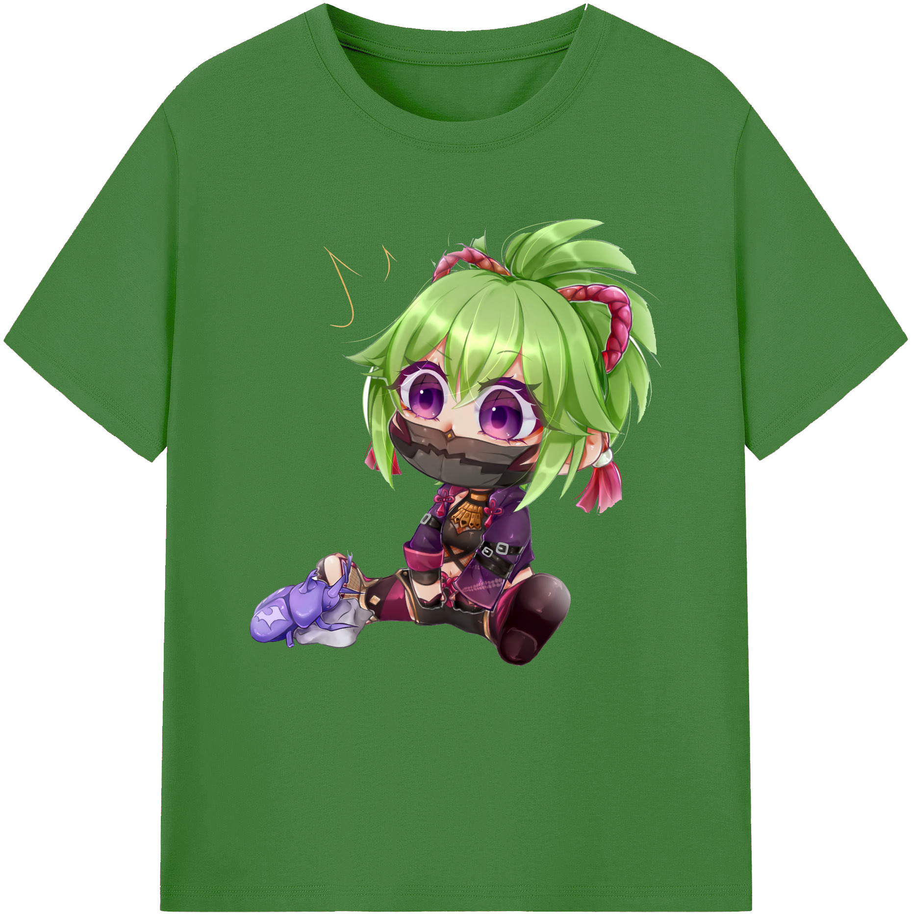 げんし神  久岐忍 くき しのぶ genshin Kuki Shinobu レディースカジュアルプリントTシャツ（綿100％）